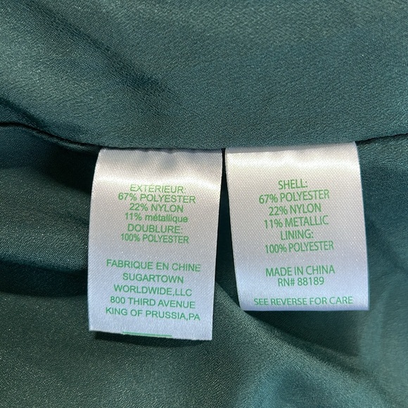 LILLY PULITZER LEYA FLORAL JACQUARD D EVERGREEN HIBIS KISS 🎄 NWT - Picture 14 of 16